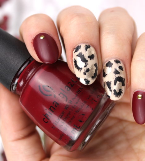 Leopard Nailart & China Glaze City Siren