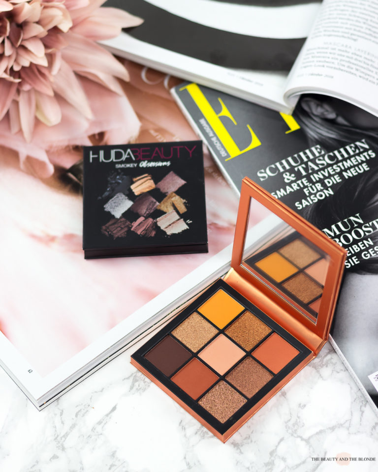 HUDA BEAUTY Obsessions Lidschatten-Palette Topaz – 9 Farben, Hochpigmentiert Mit Matt & Glitzer