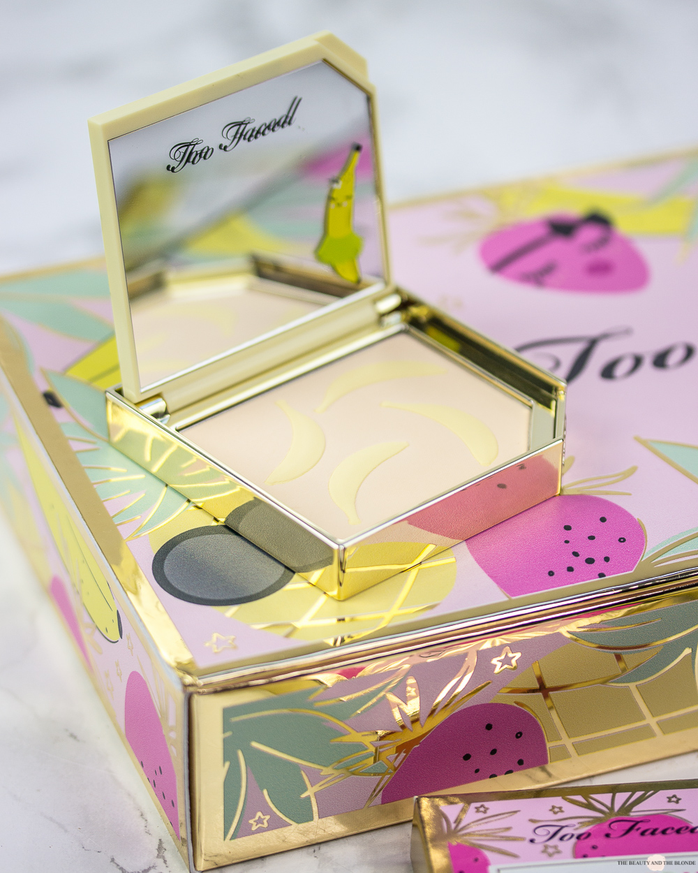 Too Faced Tutti Frutti It's Bananas Setting Powder Review Swatches Blog