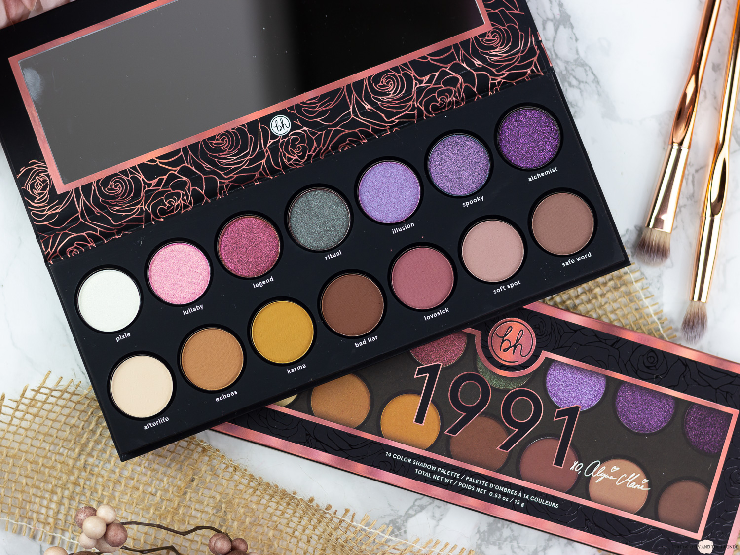 bhCosmetics Alycia Marie 1991 Palette Review Swatches 