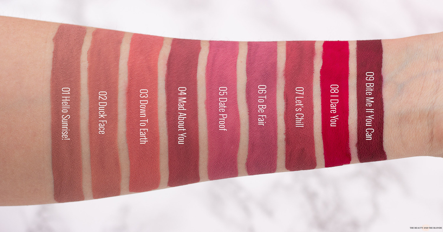essence Stay 8h Matte Liquid Lipstick Swatches
