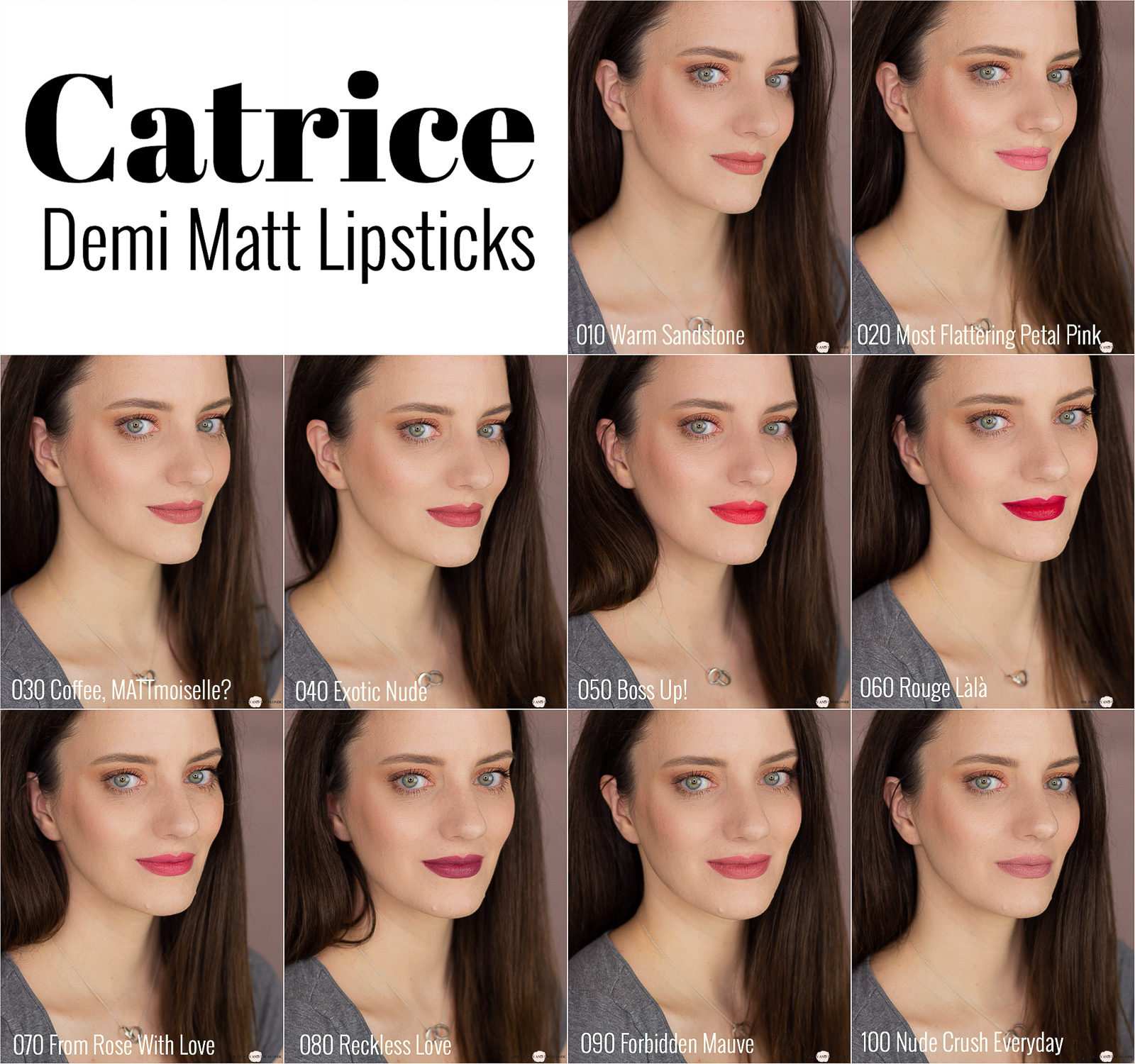 Catrice Demi Matt Lipsticks Tragebild Swatches