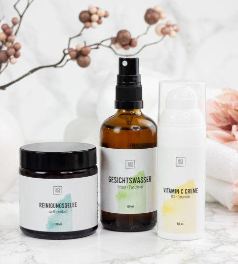 Incipedia </br>Gesichtswasser, Reinigungsgelee und Vitamin C Creme