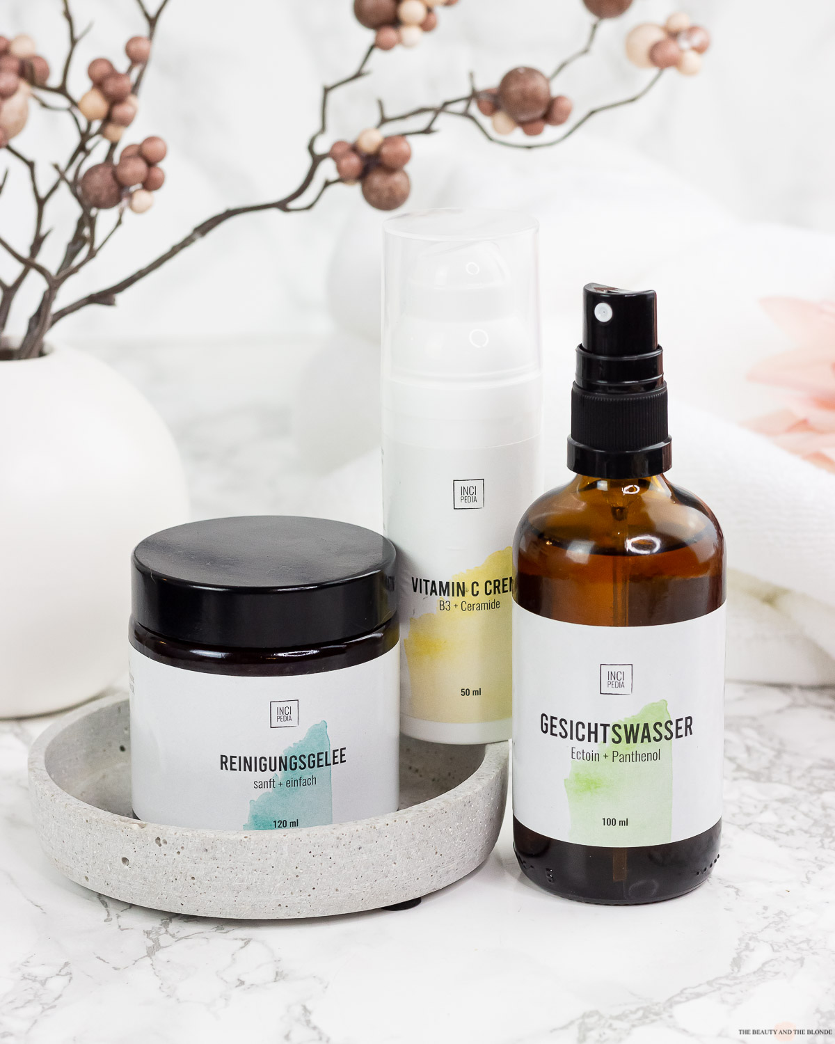 Incipedia Hautpflege Reinigungsgelee Vitamin C Creme Gesichtswasser
