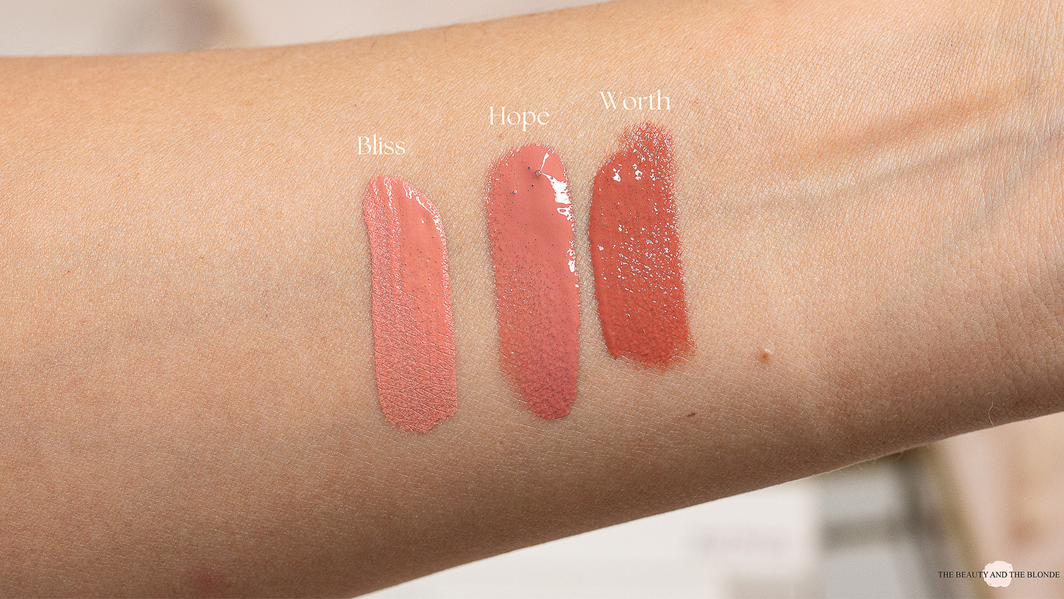 Swatches Rare Beauty Soft Pinch Liquid Blushes Bliss Hope Worth